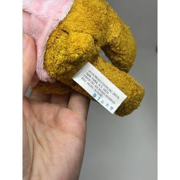 AVON Breast Cancer Crusade Teddy Bear Plush | Awareness Bean Bag Toy 6.5" Pink - Picture 4 of 5